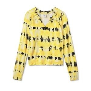 Cabi Atomic Sweatshirt Yellow Tie Dye Pullover Size Small